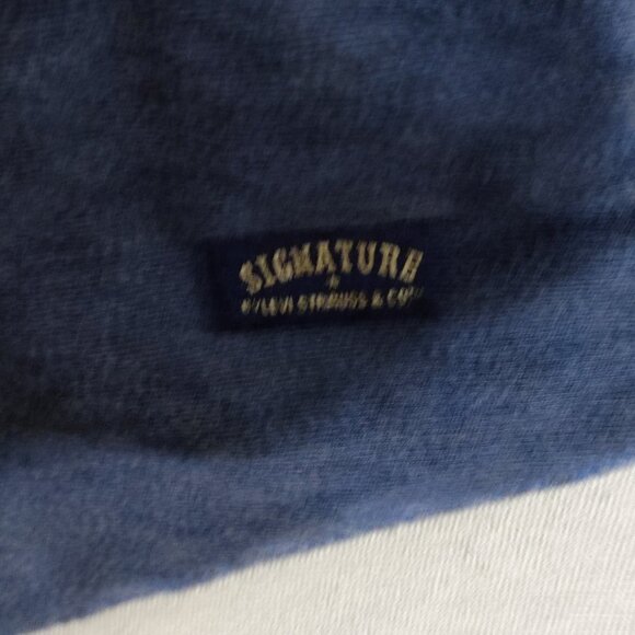 Signature by Levi Strauss crew neck sweater men's size M blue colour long sleeve - Picture 6 of 8